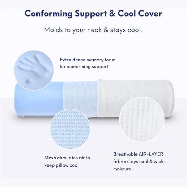Neck Roll Pillow for Neck Relief